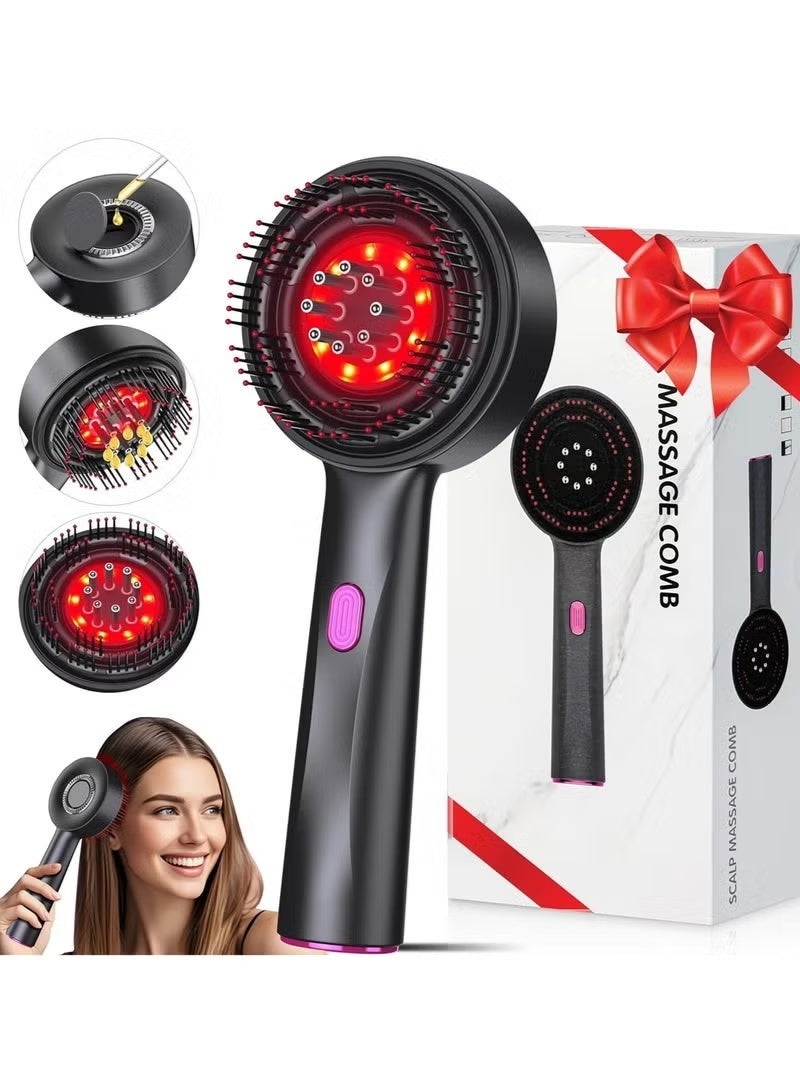 Arabest Hair Massager, Portable Smart Scalp Hairbrush, Multifunctional 3-in-1 Electric Scalp Massage Comb, Head Massager (Black) - Image 1