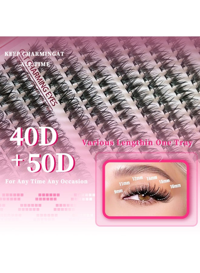 Bond 4 Styles DIY False Eyelashes Kit, 600 Clusters Mixed Individual Voluminous Lashes Including 30D Lashes 40D Lashes 50D Lashes  Colored Lashes, Eyelash Extension Kit for Daily Makeup and Special Occasions - Image 2