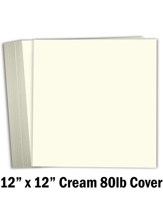 Hamilco Card Stock Scrapbook Paper 12X12 Cream Colored Cardstock 80Lb Cover 25 Pack - Image 2