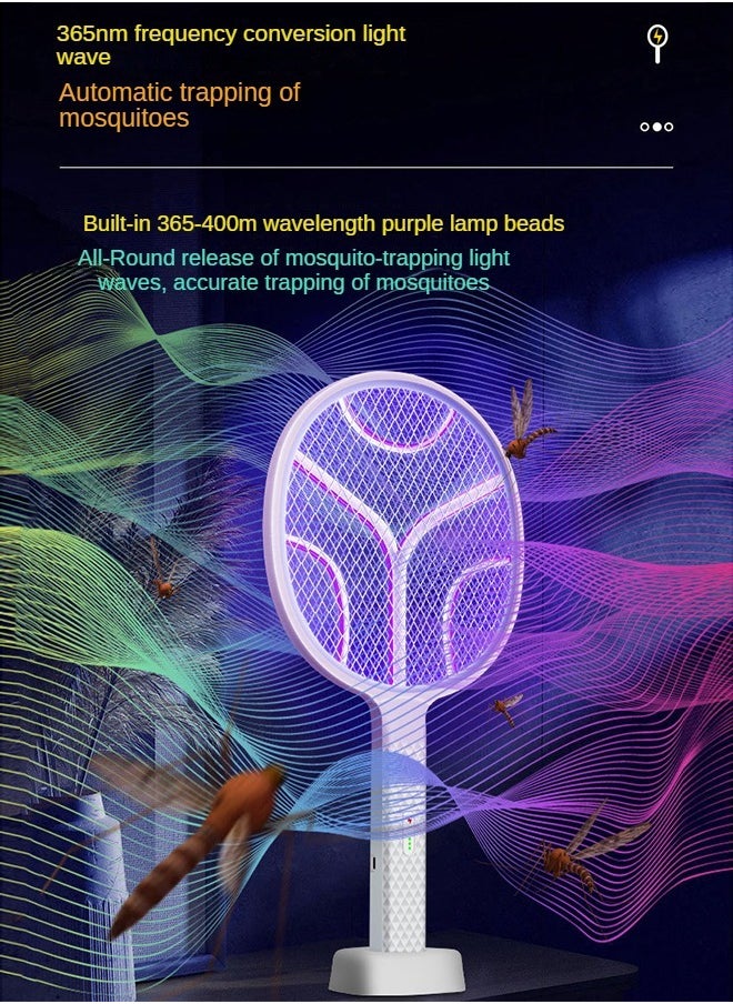 Rechargeable electric mosquito swatter, rechargeable fly swatter, large screen strong home mosquito swatter