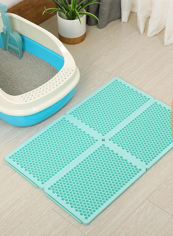 Vividorad Cat Litter Pad, ,Litter Scattering Control, Cat litter pad Pet Sand Control Pad Foldable,Waterproof & Easy to Clean Cat Litter Box Mat, Can Be Placed Under The Litter Box,for Indoor Cats  - Image 3