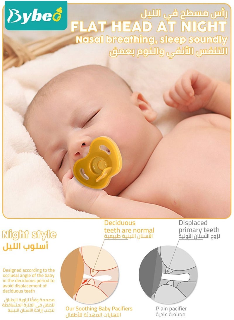 Bybeo 2 PCS Baby Silicone Pacifiers With Holder And Storage Box, Newborn Daily & Night Use Pacifier, Teething Toys For Newborn 0-36 Month  - Image 5