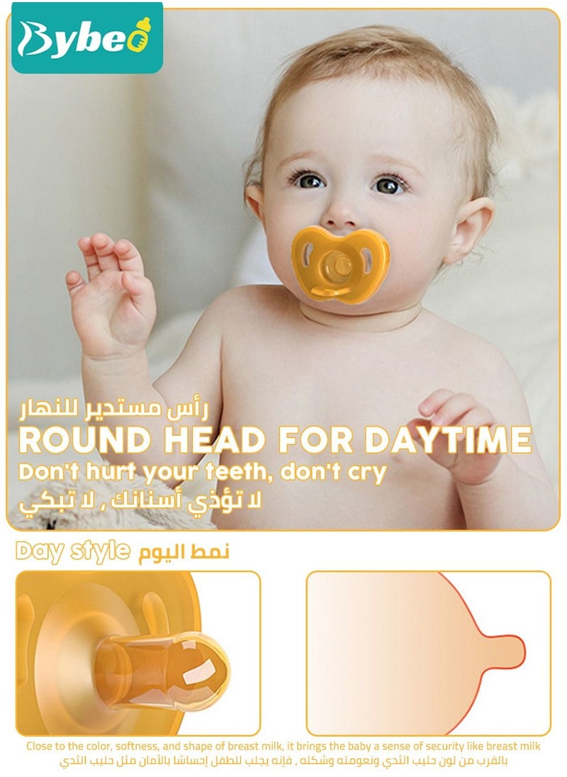 Bybeo 2 PCS Baby Silicone Pacifiers With Holder And Storage Box, Newborn Daily & Night Use Pacifier, Teething Toys For Newborn 0-36 Month  - Image 4