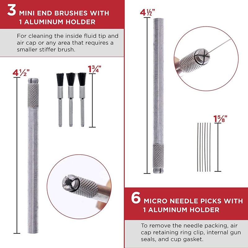 Diy Crafts Sparay Gun Cleaning Kit Barrel Brushes Tools for Most Caliber Handguns 22 357 38 40 44 45 9mm Gun, Pattern No # 2, Cleaning Kit - Image 2