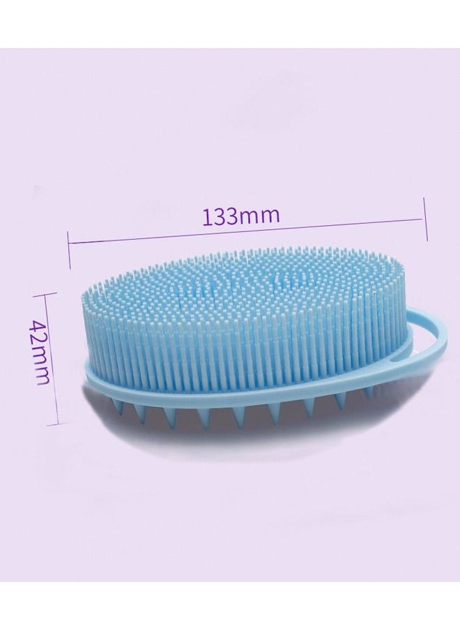 Generic - 2 Pcs Silicone Body Brush Cleaning Exfoliating Body Scrubber, Silicone Body Massager Bath Brush, Soft Exfoliating Body Bath Shower Scrubber Brush for Kids and Adults All Kinds of Skin  Pink/Blue - Image 1