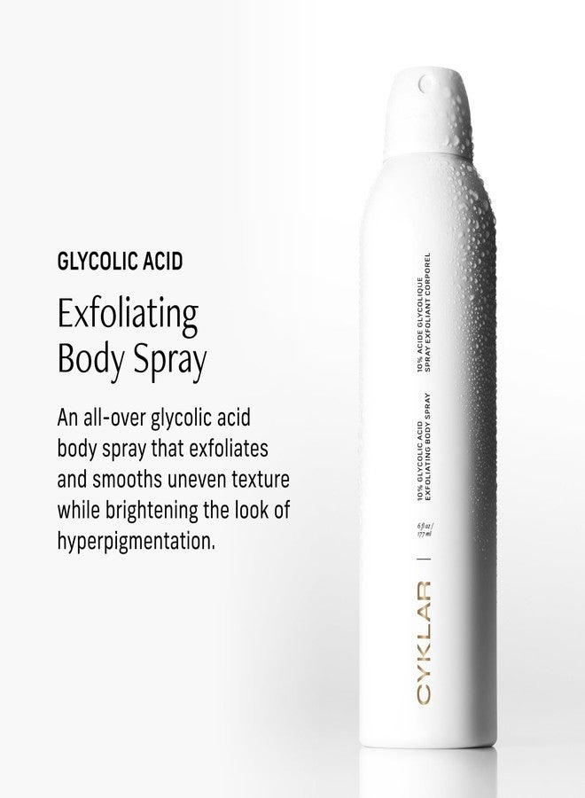 Cyklar Glycolic Acid Exfoliating Body Spray – 10% AHA Toner for Face & Body. Skin-Smoothing Spray with Peptides & Enzymes – Fragrance-Free, 6 fl oz - Image 2