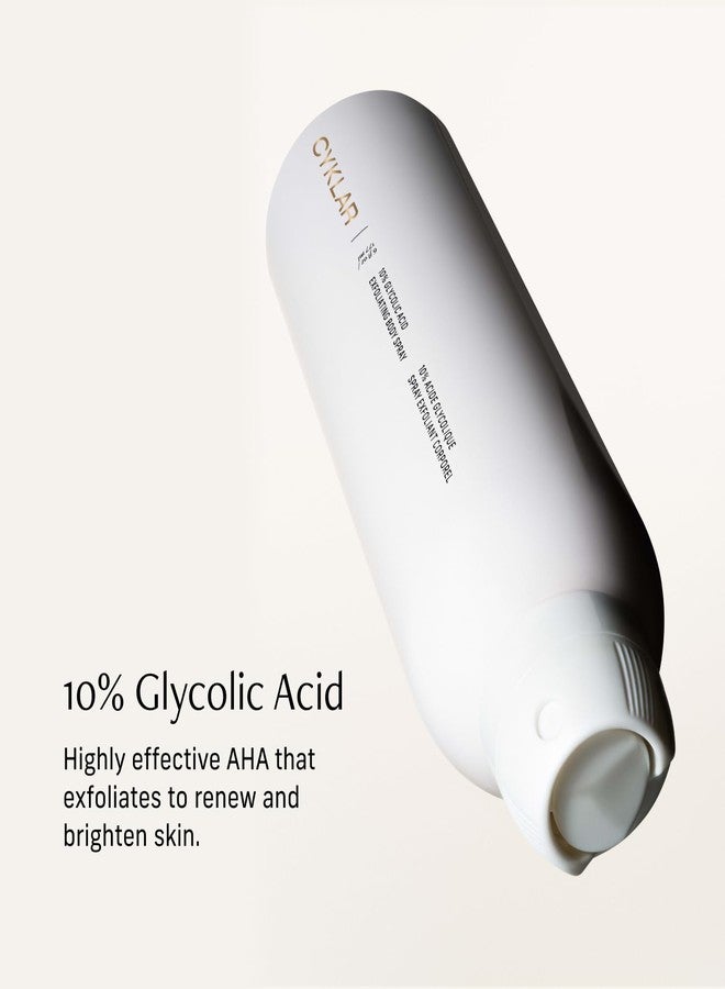Cyklar Glycolic Acid Exfoliating Body Spray – 10% AHA Toner for Face & Body. Skin-Smoothing Spray with Peptides & Enzymes – Fragrance-Free, 6 fl oz - Image 3