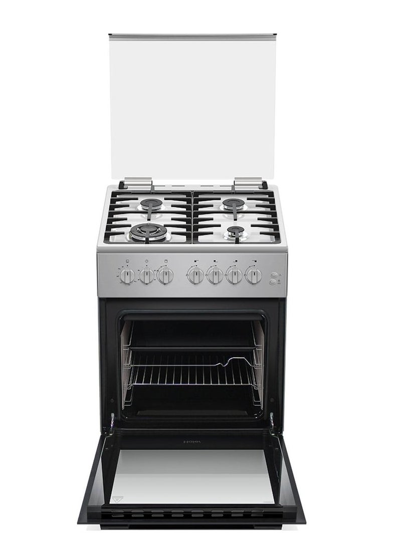 Haier 4 Zone Gas Cooker 4 HCR6060GTS Silver - Image 2