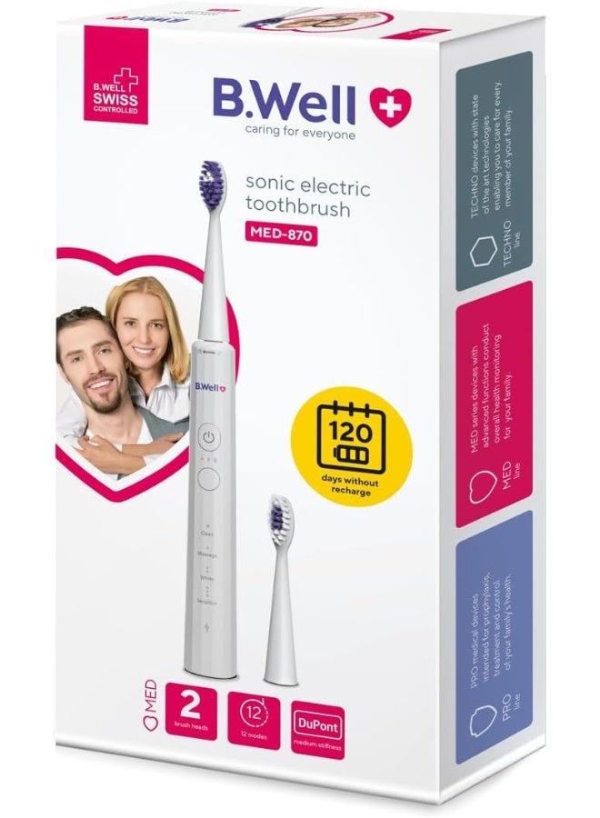 B.Well B Well Med-870 Electric Sonic Toothbrush (White) - Image 1