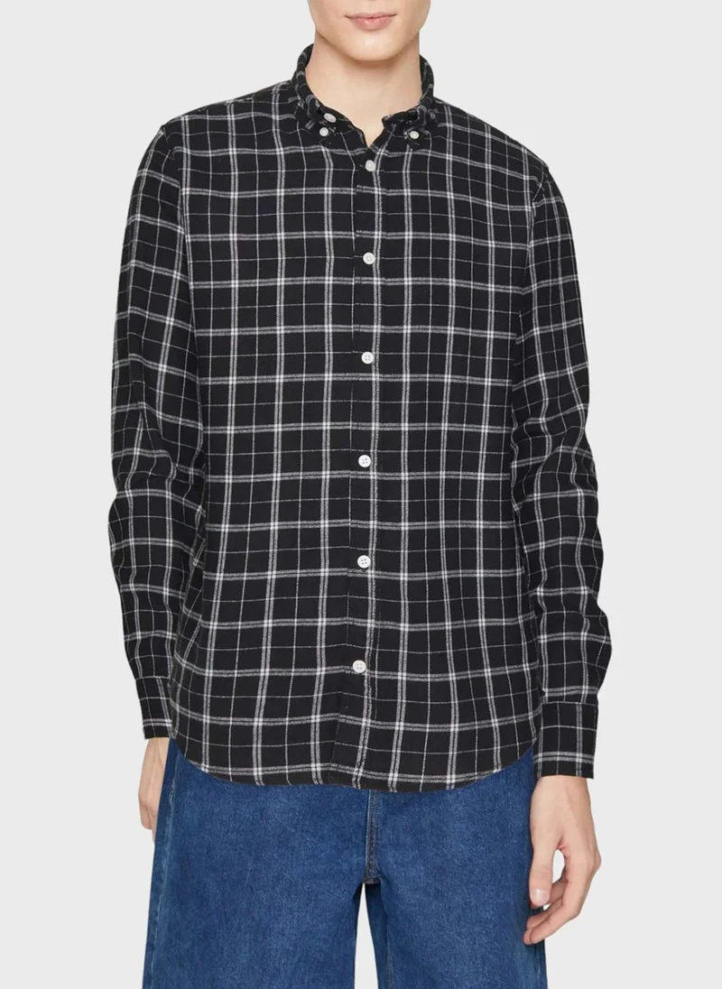 JACK & JONES Check Print Regular Fit Shirt