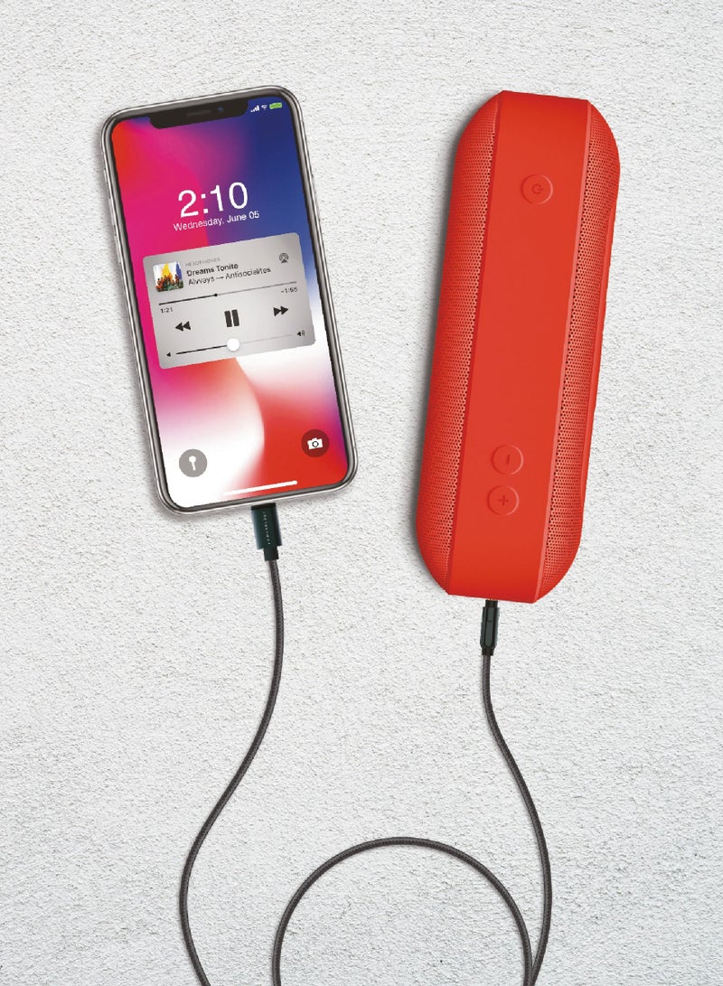 باورولوجي كابل لايتنينج إلى 3.5 مم 1.2 متر ، مضفر من الألومنيوم ، مرن متوافق مع جميع سلاسل أبل-رمادي - Image 2