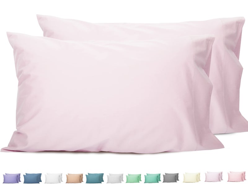 Sunflower King Pillowcases Set of 2 100 Cotton King Pillow Cases 2 2040 inches Light Pink Soft and Breathable