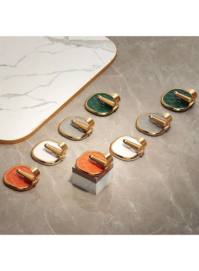 4 قطع من الخطاطيف البيضاء اللاصقة سهلة التركيب بدون حفر لتعليق الملابس والمناشف والروب في الحمام، إكسسوارات حمام عصرية - Image 4