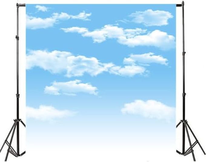 AOFOTO 5X5Ft Blue Sky White Clouds Photography Background Spring Winter Party Decoration Birthday Wedding Cloud Backdrop Baby Kid Newborn Girl Boy Portrait Photo Studio Props Vinyl Wallpaper - Image 5