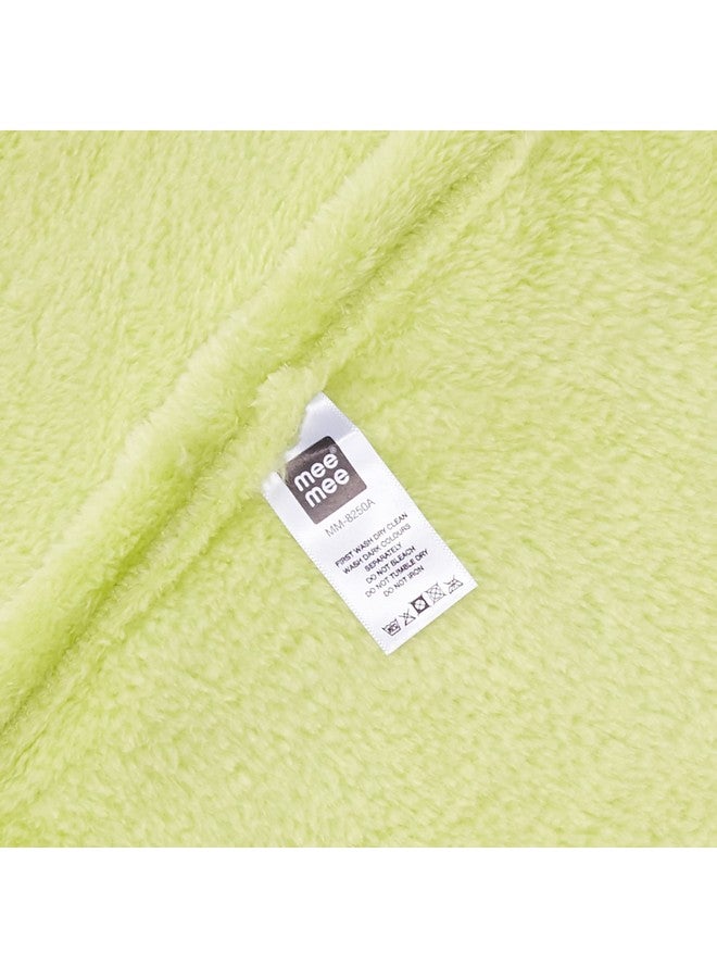 mee mee Ultra Soft Plush Lightweight & Super Comfortable Baby Blankets Swaddle For Infant & Toddler (Green) - Image 3