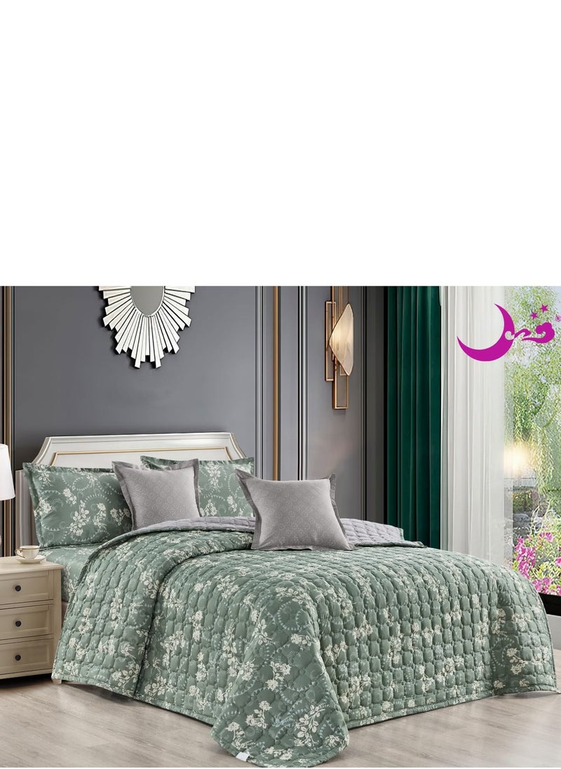 Moon Two-piece quilt set, summer mattress, with excellent compressed filling, consisting of 6 pieces / king size 220*240 