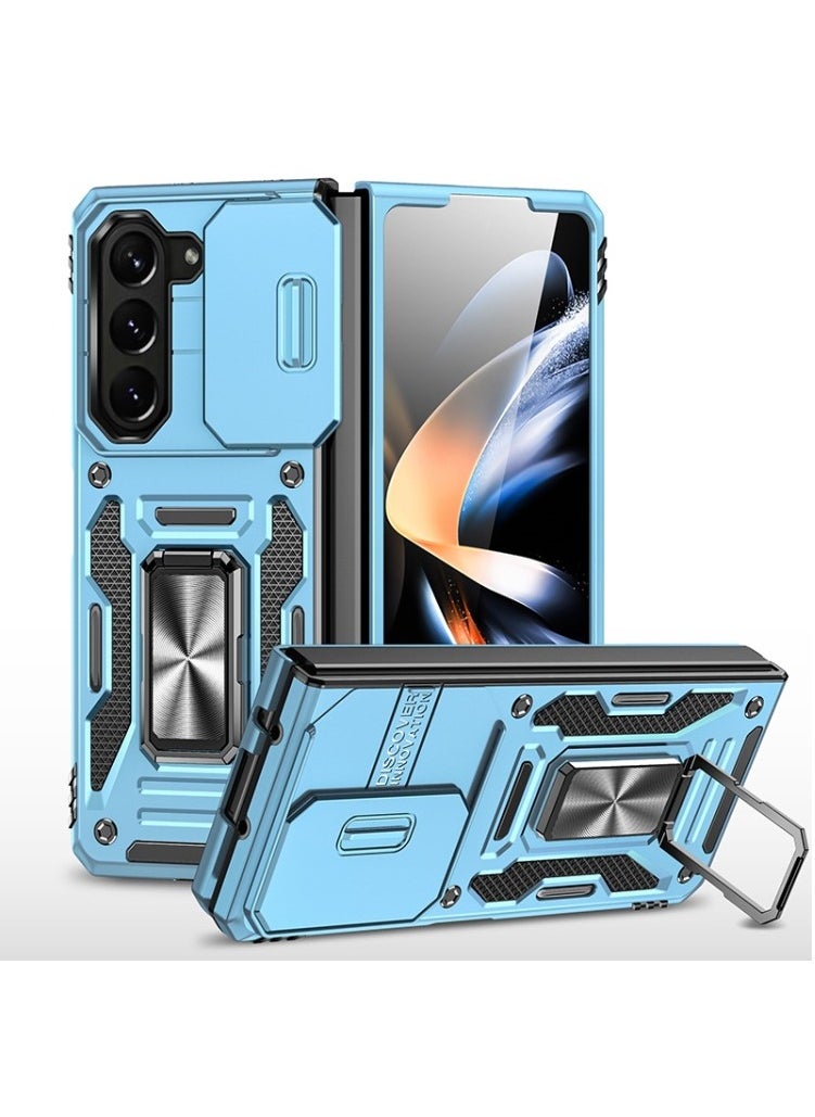 Generic - Samsung Galaxy Z Fold 5 Case, Built in 360 ° Rotate Ring Kickstand, Car magnetic suction function，Shockproof Test, Heavy Duty Shockproof Protective Case for Galaxy Z Fold 5 7.6 inch - Image 1