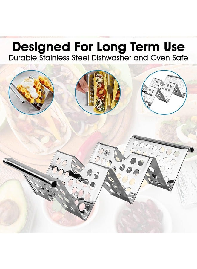 Stainless Steel Taco Holder, Stylish Taco Plate Stands, Parties and Restaurants Supplies - Image 4