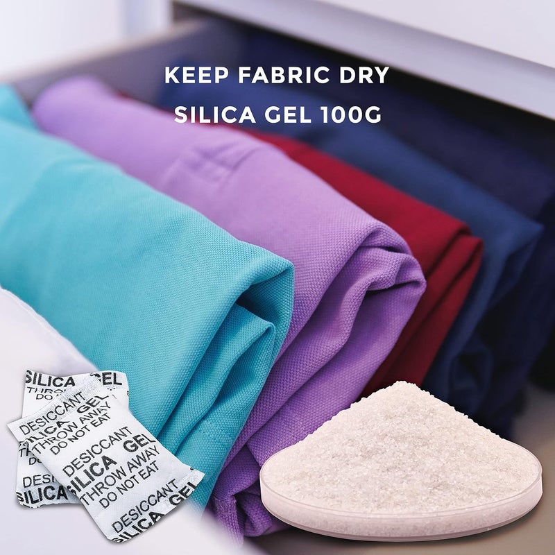 Elysian Silica Gel Pouch Moisture Absorber For Wardrobe Storage Compartment Kitchen Cabinets Almirah Shoe Rack Bathroom Uses Gel Desiccant Packs Of 1 KgEach Pouch 100 Gram - Image 5