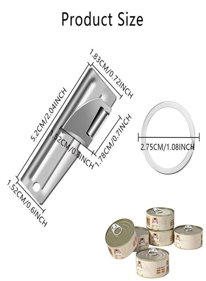 Abvsdu 12 Pieces Military Can Opener, P51 Can Opener Military with Key Rings, Stainless Steel Can-Openers, Portable Can Openers for Traveling, Camping, Army Survival - Image 2