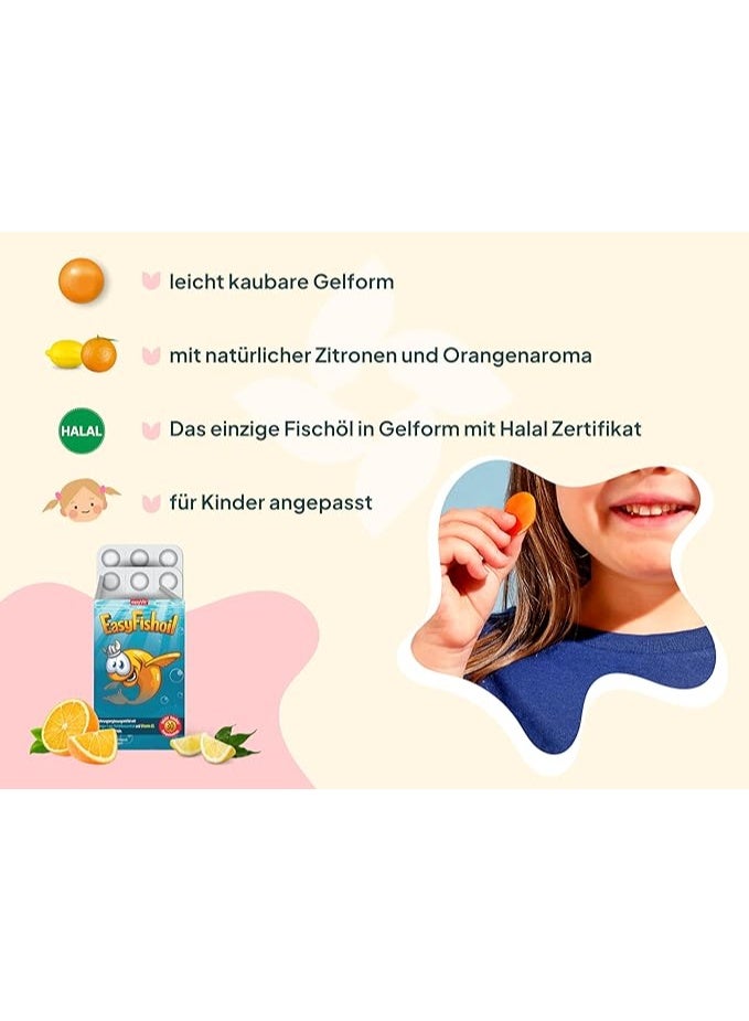 easyVit EasyFishoil Omega 3 Jelly for Children with D3 for 30 Days Soft Jelly Fish Oil - Image 3