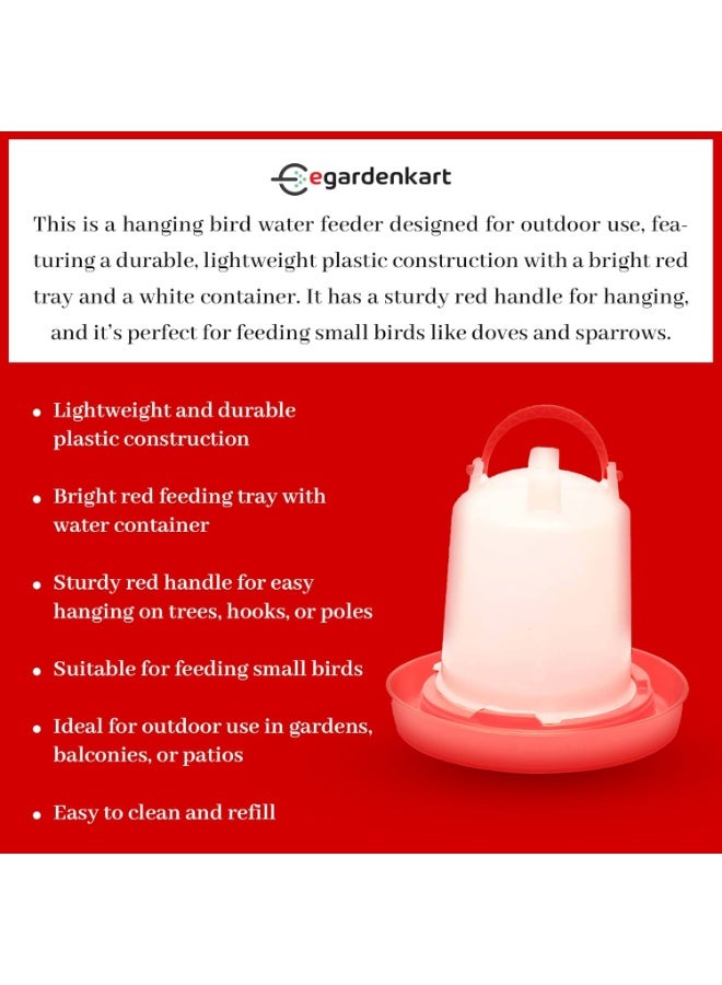 Egardenkart, Bird Water Feeder Outdoor - 3 Liter, Bird Feeder Outdoor | Bird Water Dispenser for all Birds and Animals | Birds Water Feeder Outdoor (3 L) - Image 4