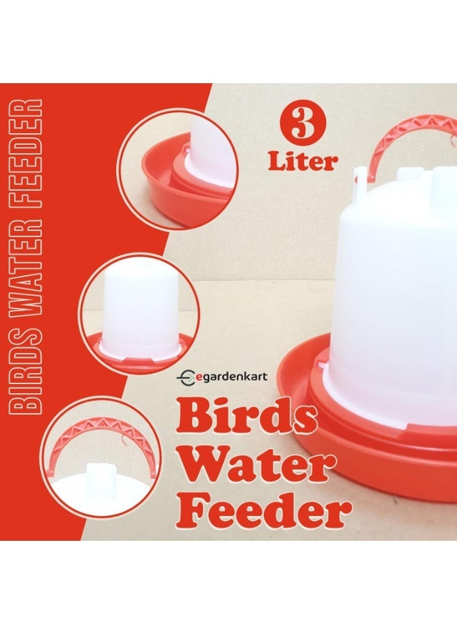 Egardenkart, Bird Water Feeder Outdoor - 3 Liter, Bird Feeder Outdoor | Bird Water Dispenser for all Birds and Animals | Birds Water Feeder Outdoor (3 L) - Image 2