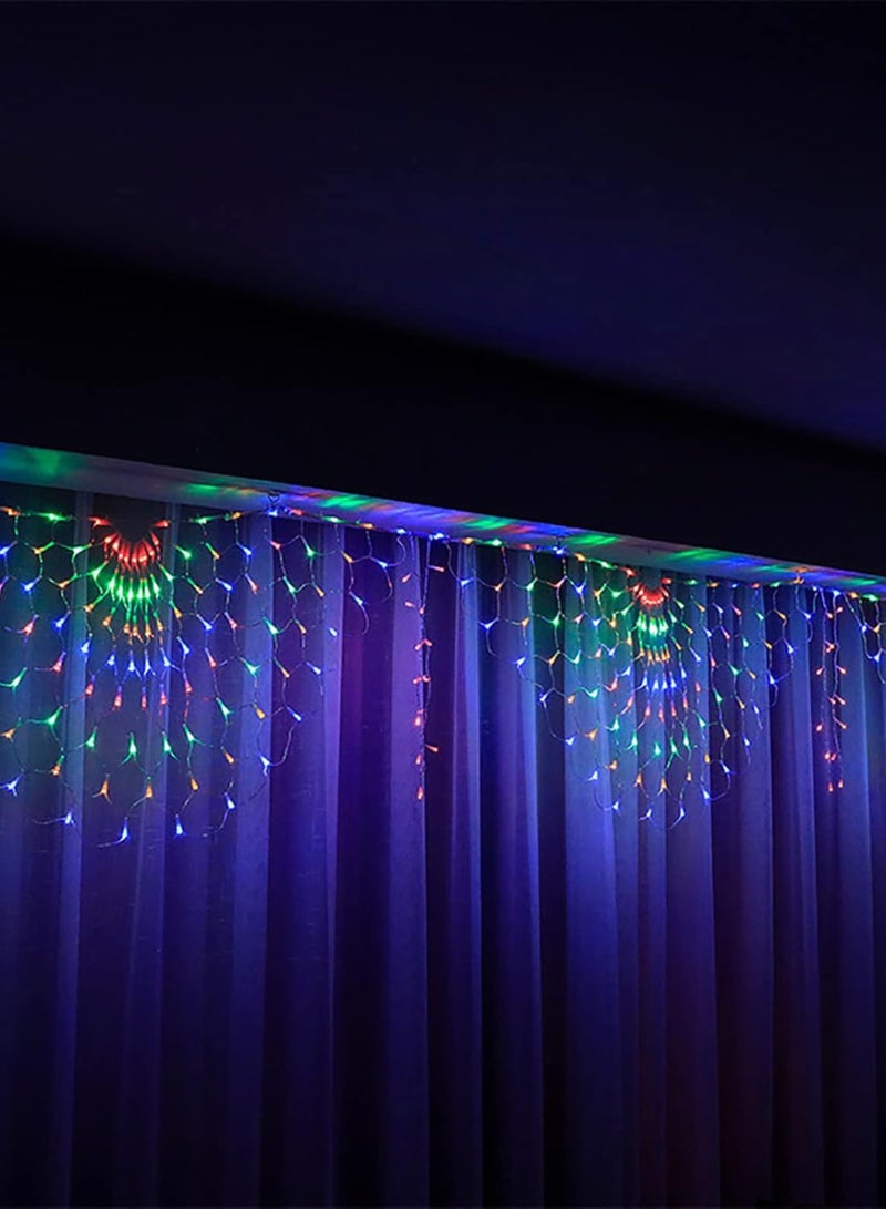 Diwali Decorative LED Net Curtain Lights / Peacock Multicolor Light,Fairy String Lights for Indoor Outdoor, Wedding, Party, Christmas & Festive Decoration (8 Modes, Energy Efficient, Easy to Hang) - DPL-638-RGB - Image 3