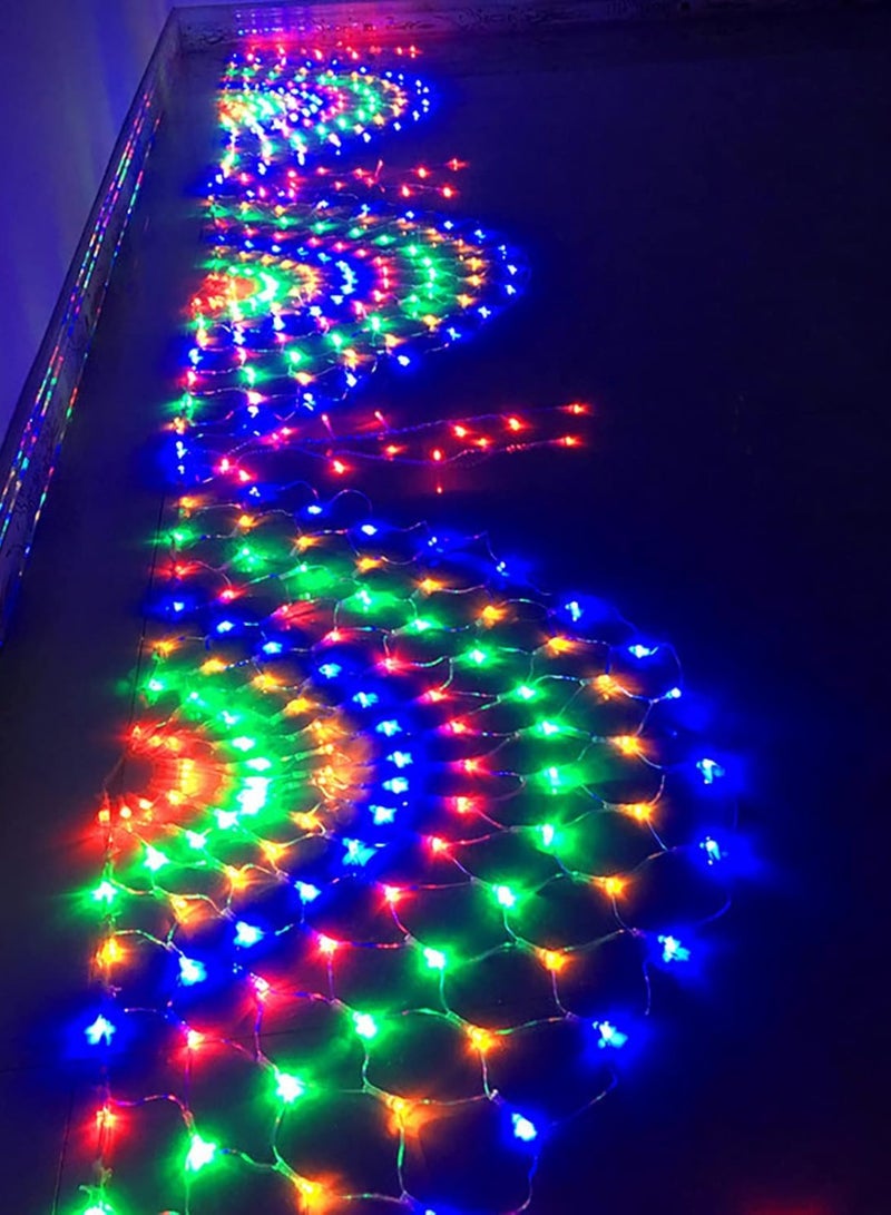 Diwali Decorative LED Net Curtain Lights / Peacock Multicolor Light,Fairy String Lights for Indoor Outdoor, Wedding, Party, Christmas & Festive Decoration (8 Modes, Energy Efficient, Easy to Hang) - DPL-638-RGB - Image 1