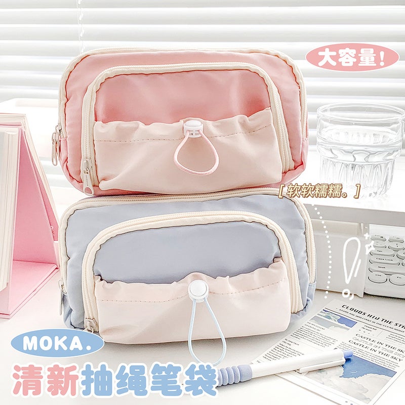 High-value pencil case large-capacity multi-layer storage pencil case stationery box Blue - Image 3
