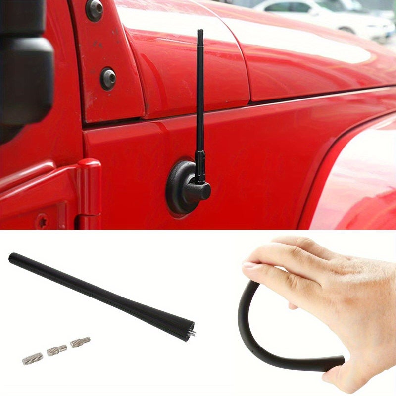 Innovative Black Flexible Radio Antenna Pole For Car Signal Enhancement 1pc - Image 3