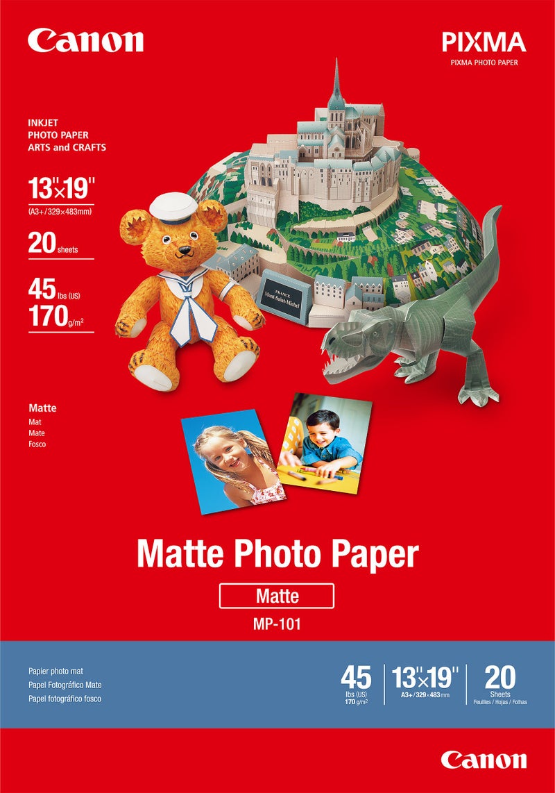 Canon 7981A011 Photo Paper Matte, 13 x 19 Inches, 20 Sheets