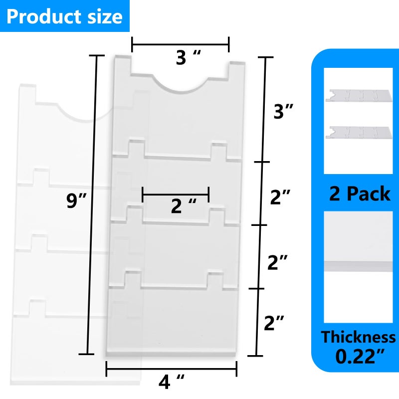 Jayen Clear Furniture Wall Spacers, 2-Pack Adjustable Couch & Bed Stoppers - Prevent Fire Risks from Heaters, Protect Walls from Hitting, Keep Space for Curtains, Outlets and Vents - Image 2