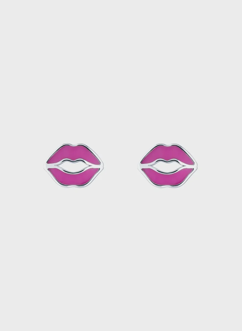 Ted Baker Kreshel Kiss Kiss Enamel Stud Earrings