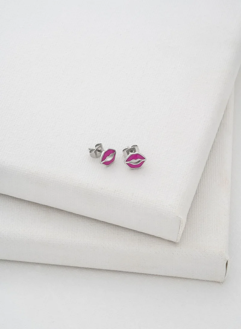 Ted Baker Kreshel Kiss Kiss Enamel Stud Earrings