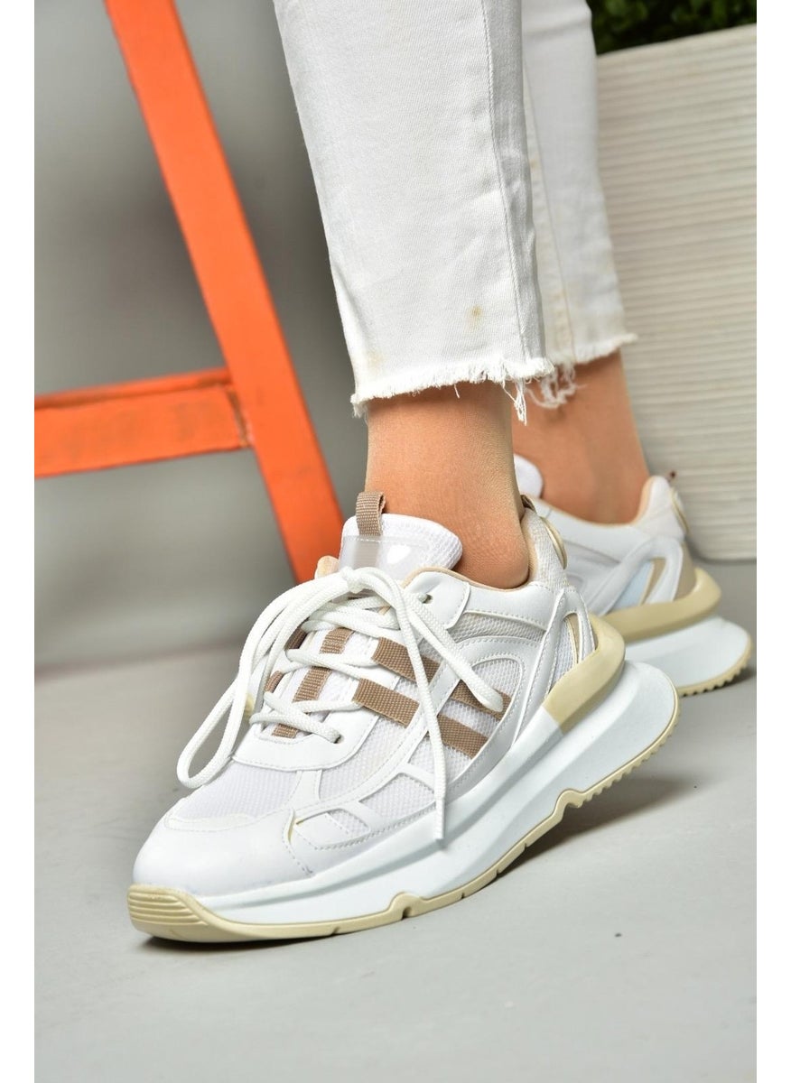 Fox Shoes - S973017604 White/mink Fabric Sper Shoes Sneakers - Image 1