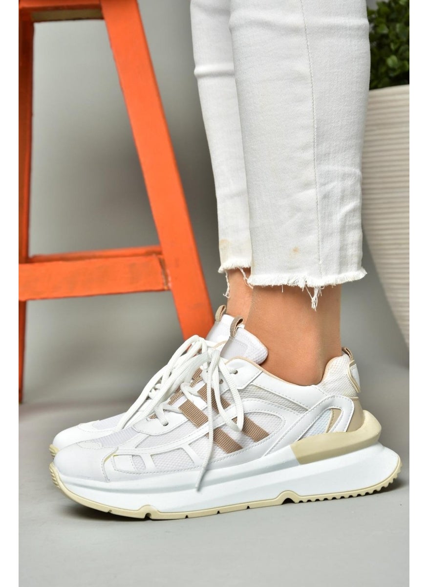 Fox Shoes - S973017604 White/mink Fabric Sper Shoes Sneakers - Image 1