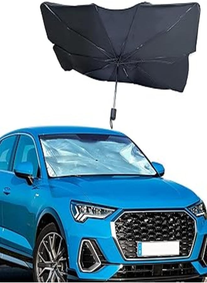 AMERTEER AMERTEER Umbrella Windshield Sun Shade for Car Blocks UV Rays Sun Visor Protector Sunshade for Interior Protection Foldable Car Shade Front Windshield Car Accessories 