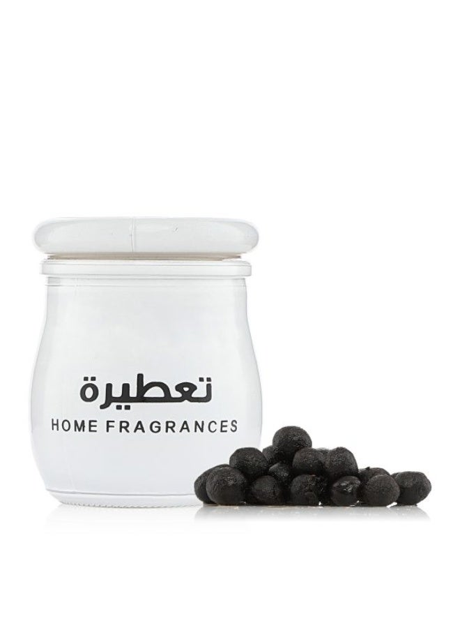 TATERA Mamoul Oud - is a glass jar contains 3 tolas of Mamoul balls filled with oud bakhur and rose with saffron - Image 3