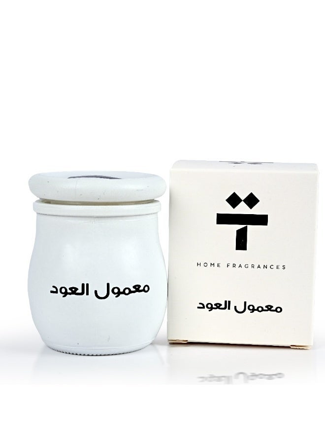 TATERA Mamoul Oud - is a glass jar contains 3 tolas of Mamoul balls filled with oud bakhur and rose with saffron - Image 2