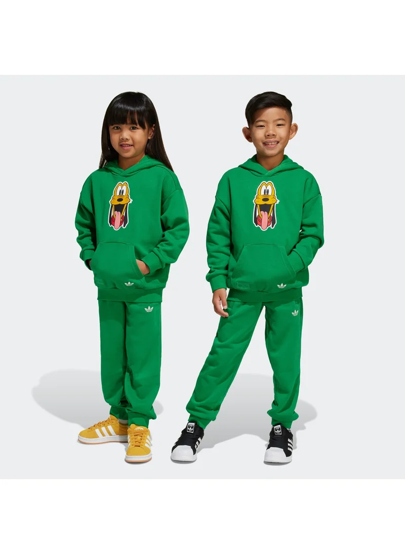 adidas طقم هودي أخضر للأطفال من أوريجينالز