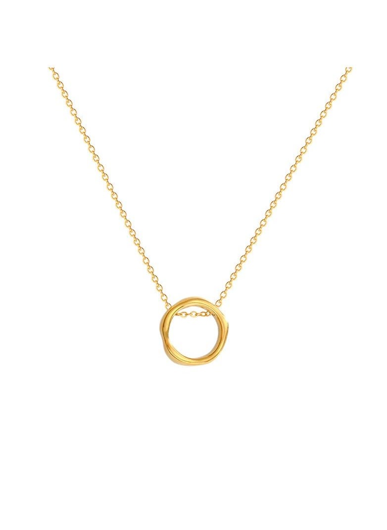 Satinior - Geometric Circle Titanium Steel Necklace - Image 1