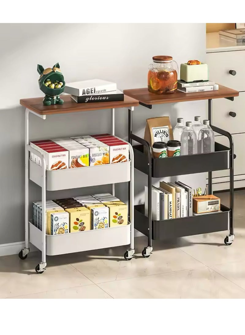 3-Tier Versatile Rolling Cart with Locking Wheels for Kitchen, Office and Bathroom Use, Black Trolley - pzsku/Z4473C0CA292DF6088F2EZ/45/1741263719/db576606-973a-45c3-a3ab-08438956d6e1