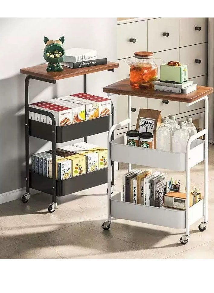 3-Tier Versatile Rolling Cart with Locking Wheels for Kitchen, Office and Bathroom Use, Black Trolley - pzsku/Z4473C0CA292DF6088F2EZ/45/_/1740316440/fc6f2d83-fba8-4c9f-950b-2d5b89ae3b58