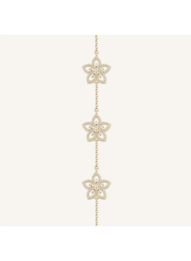 ROSATO Gaia Sterling Soft Bracelet w/ Flower Pendants