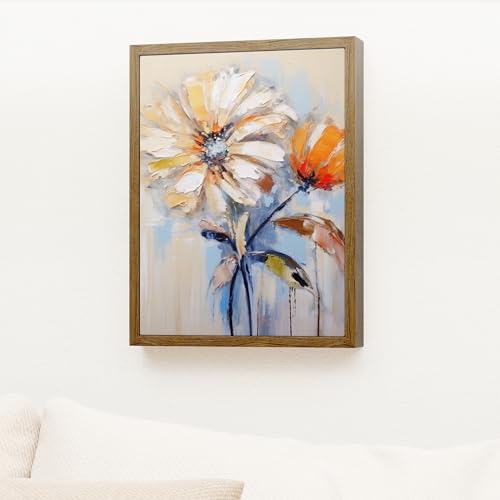 Venusmiles Canvas Frame 9x12 Frame for Canvas Painting Floating for 1" Deep, Floater for Canvas Artist Panel Oil Painting Wall Art Décor, Vertical or Horizontal Picture Wall Decor, Natural - Image 2