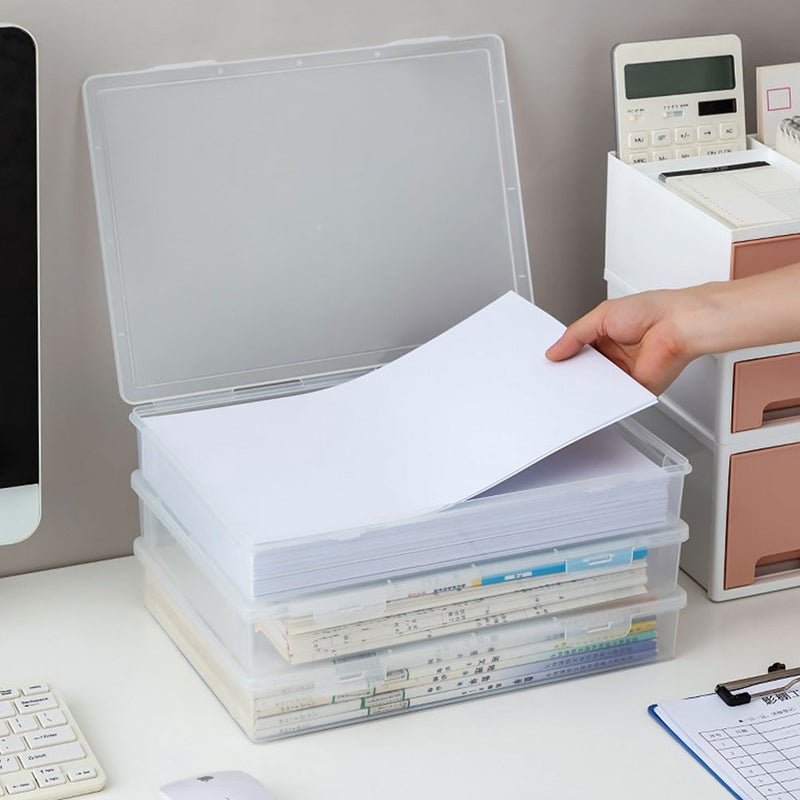 File Box Home Office, Durable Plastic Storage for Organizing Papers and Accessories - Image 5