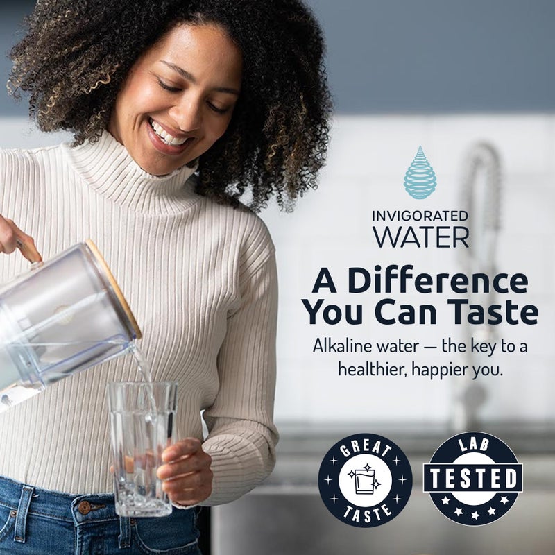 Invigorated Water PH001 Ultra - NSF Certified Alkaline Water Filter â€“ Replacement Filters for Invigorated Water Pitcher Systems â€“ BPA-Free, Removes Chlorine, Heavy Metals â€“ 96 Gallons/Filter (White, 3-Pack) - Image 5