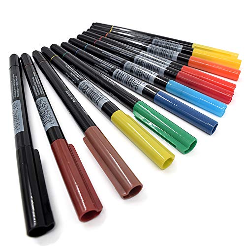 Lyra Aqua Brush Duo Brush Markers - Set of 12 Water-Based Brush Pens for Artists of All Ages - Dual Tip Markers for Fine Details and Wide Strokes - Durable Coloring Markers for Blending Effects - Image 2