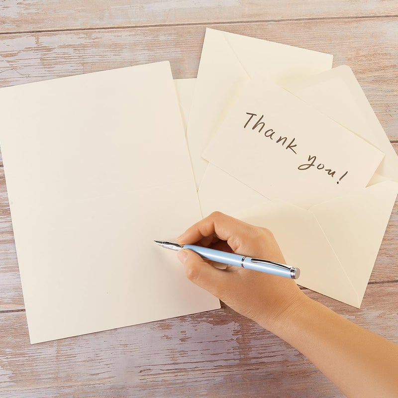 Toperd 50 Pack Cream A6 Envelopes with Cards 4x6 Thick Folded Cardstock and Gold Stickers for Greeting Cards, Wedding, Birthday, Invitations, Baby Showers (Cream, 4x6) - Image 5